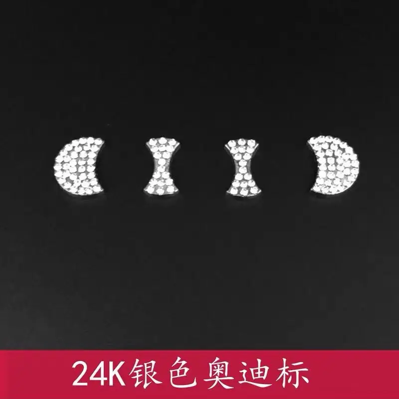 

Car Steering wheel Emblem interior 3D Rhinestone for Audi A4L A6L A3 A5 Q3 Q5 Q7 A7 A8 drill diamond decoration stickers