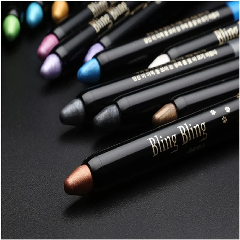 

15 Colors Highlighter Eyeshadow Pencil Waterproof Long Lasting Glitter Matte Eye Shadow Stick Makeup Pigment Pen Cosmetics