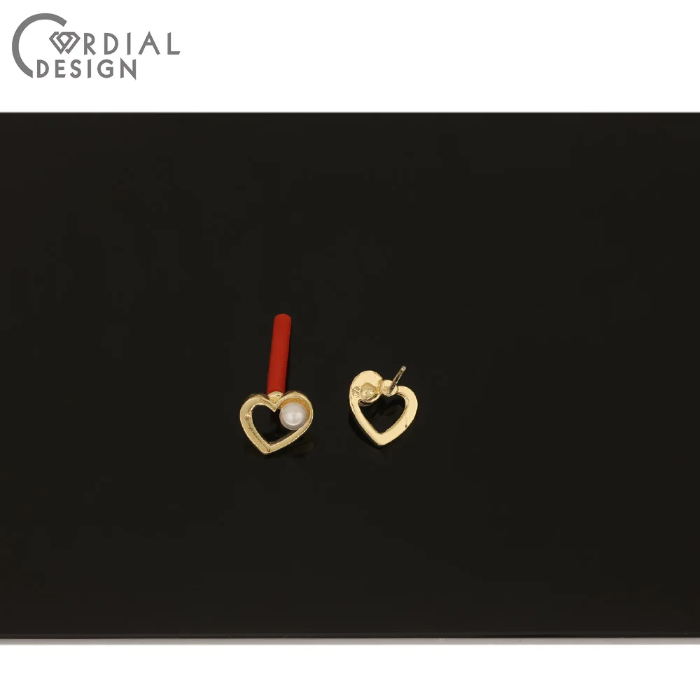 

Cordial Design 100Pcs 9*10MM Jewelry Accessories/Imitation Pearl/DIY/Earrings Stud/Heart Shapes/Jewelry Findings & Components