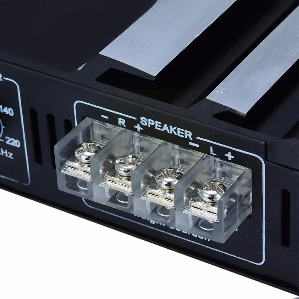 Автомобильный усилитель цифровой 2 канальный Черный алюминиевый сплав