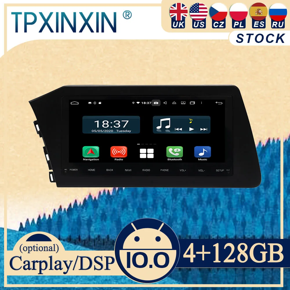 

PX6 для Hyundai Elantra 2021 Android автомобильное стерео радио с экраном 2 DIN Радио DVD плеер Автомобильный GPS-навигатор головное устройство