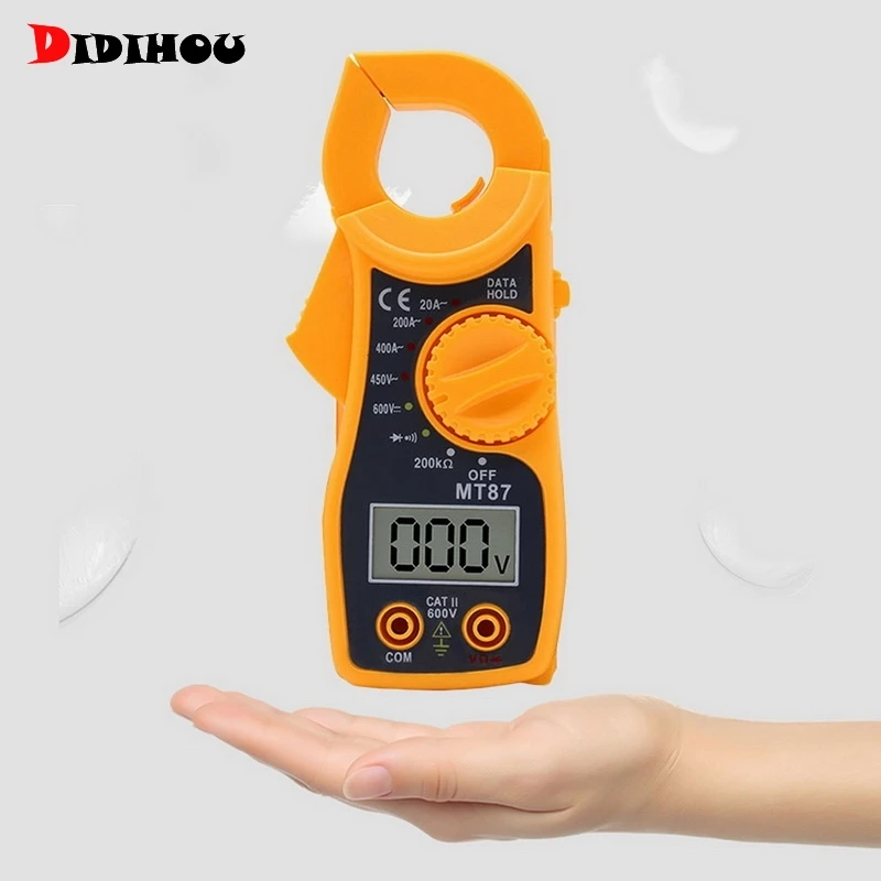 Цифровой мультиметр зажим AC/DC Ток Напряжение транзистор тест er мощность Ампер