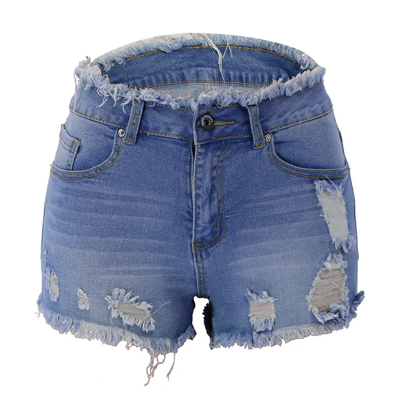 

New Spring and summer 2020 Hot Style Zipper Tassel Women's Denim Hot Pants