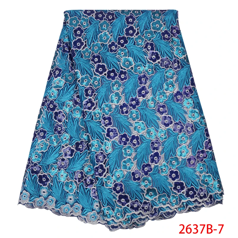 Кружевная ткань из органзы ручной работы африканская кружевная с пайетками