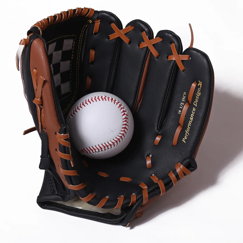 

Youth Pu Baseball Glove Left Hand Brown Sweat Baseball Gloves Weave for Adults Guante De Beisbol Sports Entertainment EI50BG