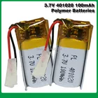3,7 в 100 мАч 401020 литий-полимерный аккумулятор для игрушек, автомобилей, Bluetooth-динамик, Bluetooth-гарнитура, цифровые продукты
