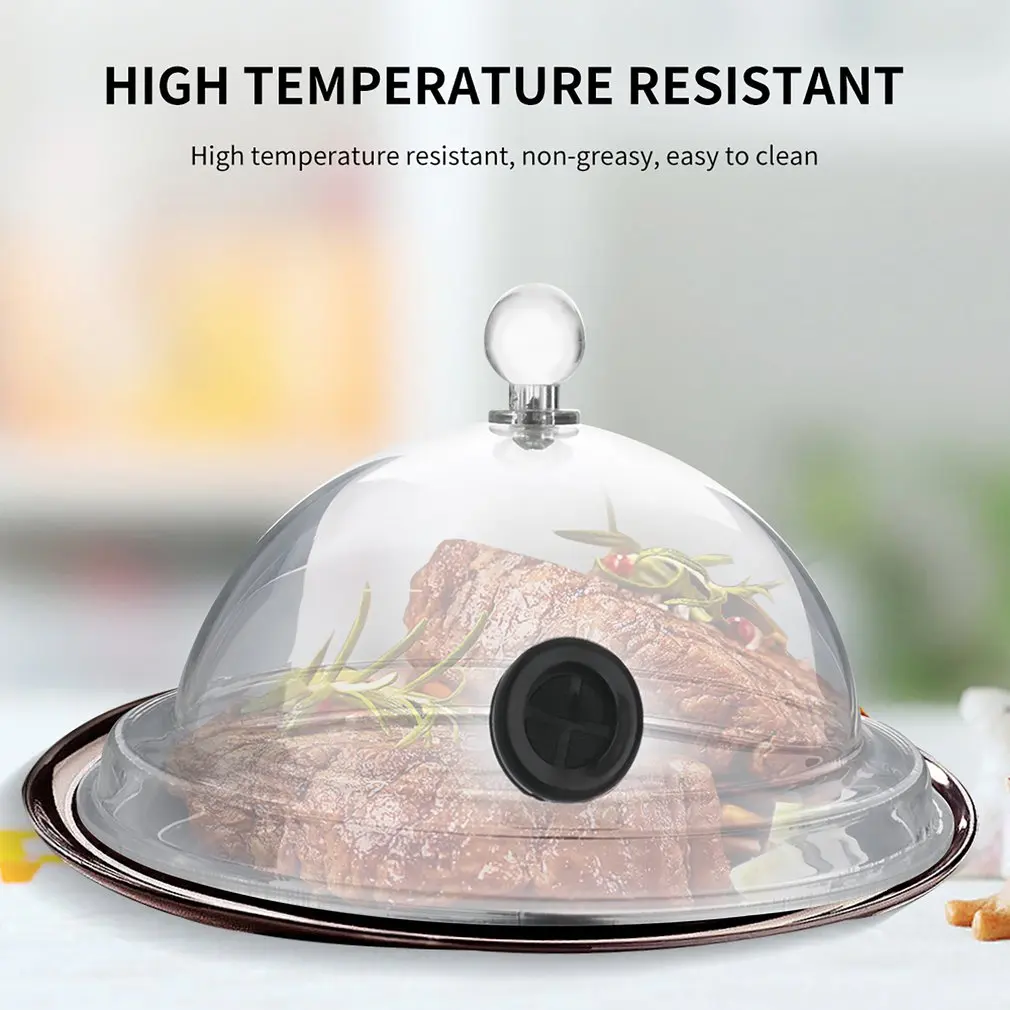 

6/10/12 Inch Molecular Cuisine Smoke Lid Food Grade Transparent Cover Hood For Smoking Food Cold Generator Kitchen Tool