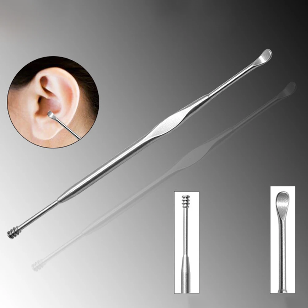 2 шт. двухсторонняя ухочистка из нержавеющей стали|Инструменты для чистки ушей| |
