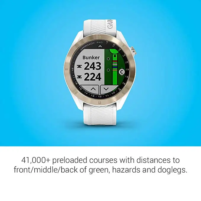 Оригинальные часы для гольфа с gps Garmin Approach S40, стильные gps Golf Смарт-часы легкие с сенсорным дисплеем водонепроницаемые часы