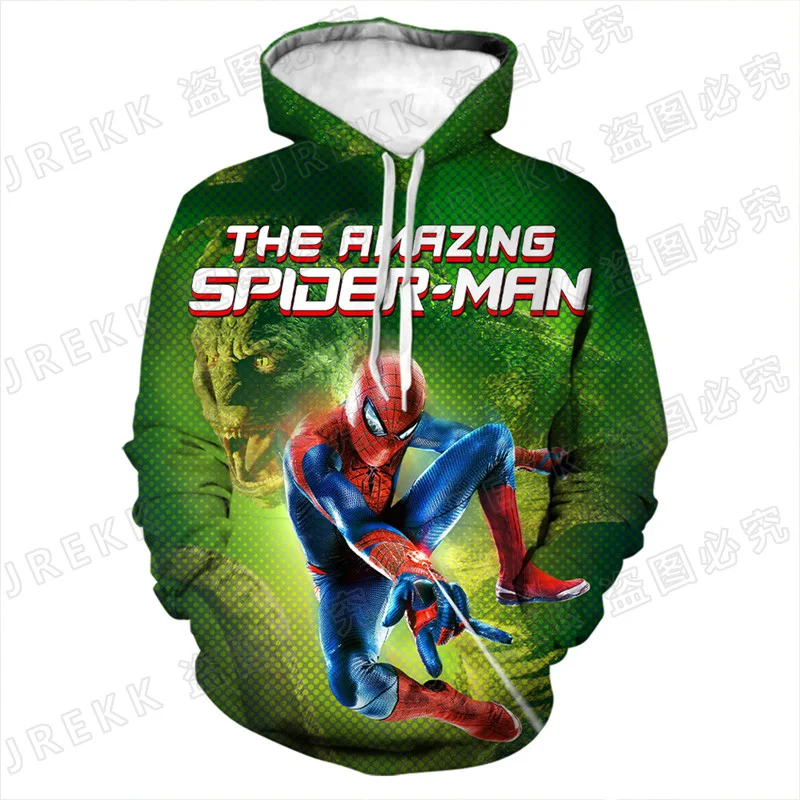 Spiderman 3D Print Hoodies Men Women Children Spider-Man Fashion Sweatshirts Boy Girl Kids Cool Pullover Streetwear Tops | Мужская