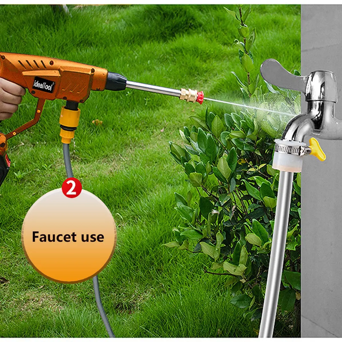 Pаспродажа Беспроводной пистолет для мойки автомобиля с европейской вилкой, портативный водяной пистолет для автомобиля, перезаряжаемый литиевый акк...