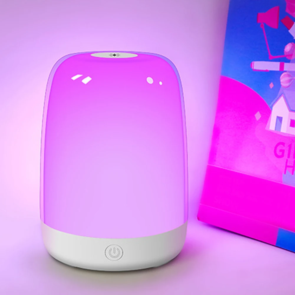 

Gift Nursery For Bedroom Bedside Color Changing Kids Adjustable 7 Colors Dimmable Touching Sensor Atmosphere LED Night Light