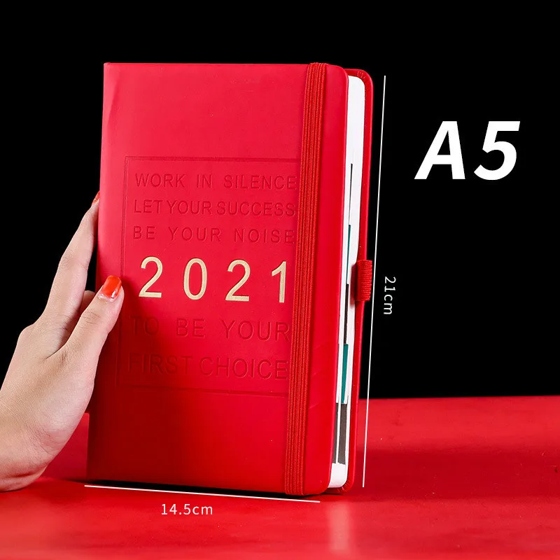 Ежедневный ежедневный ежедневник записная книжка A5 утолщенная повестка дня 2021