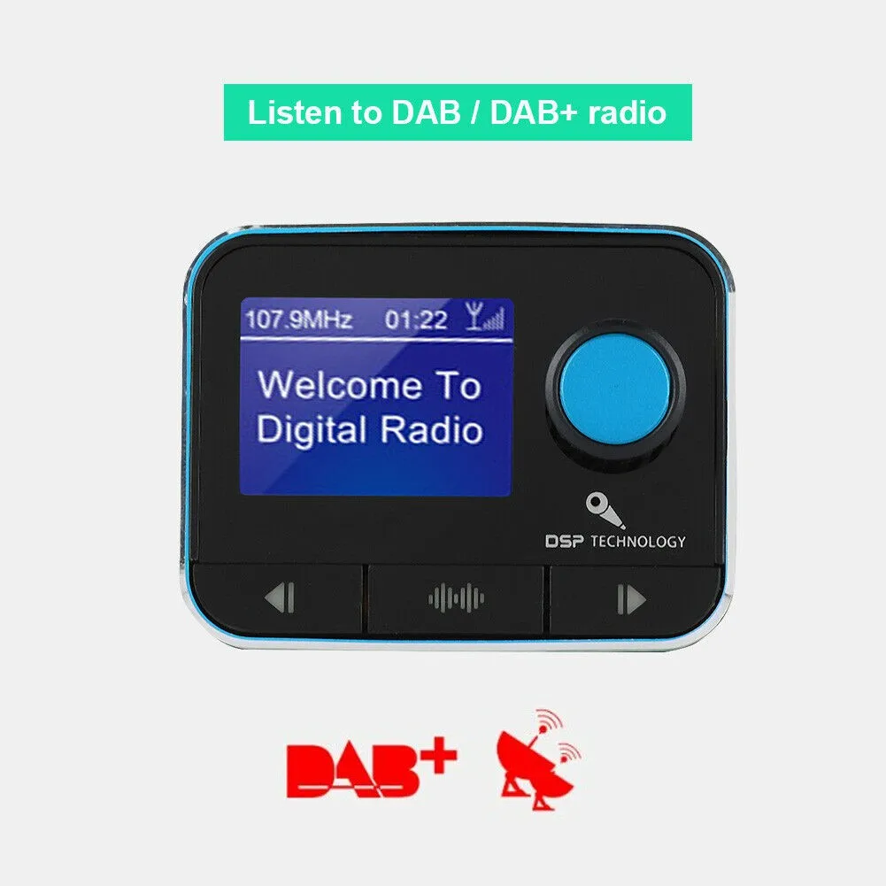 

Newest DAB+ Radio Receiver FM Transmitter Car Bluetooth 4.2 Player With LCD Display