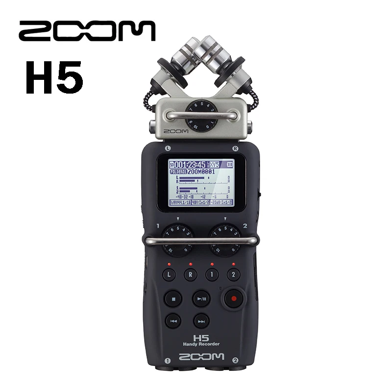 ZOOM H5 Профессиональный портативный цифровой рекордер четырехтрековый портативный рекордер H4N обновленная версия записывающая ручка