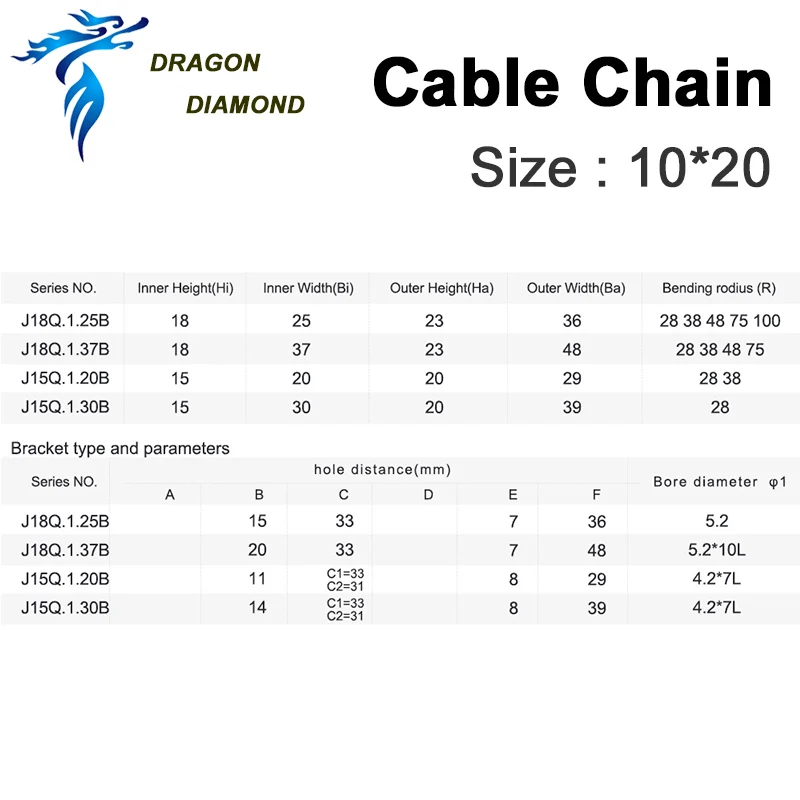 Tank Chain 10 x 20mm Plastic Material Transmission Cable Drag 1 Meter For Laser Machine Mechanical Parts Free Shipping | Инструменты