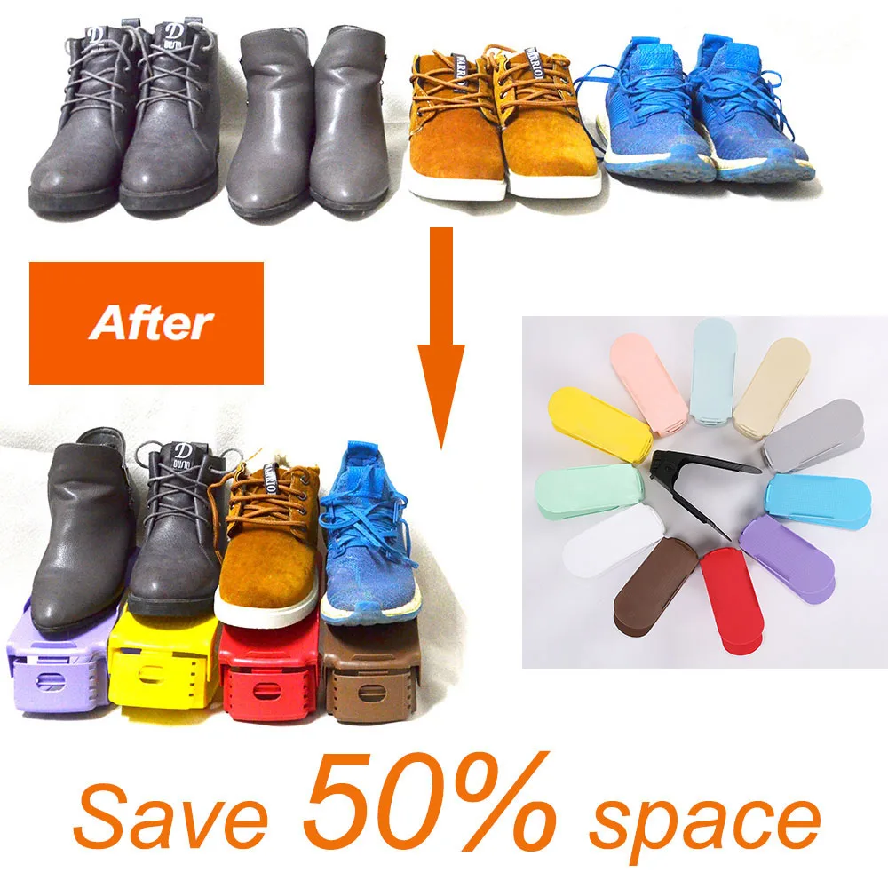 10 шт. прочный держатель для стойки регулируемый органайзер обуви подставка слот