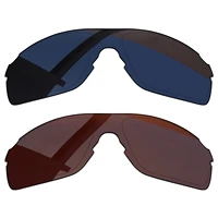 bsymbo 2 pairs pitch black sandy brown polarized replacement lenses for oakley evzero pitch oo9383 frame