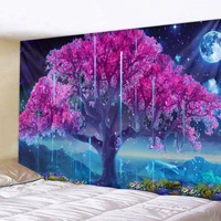 fantasy tree tapestry psychedelic forest decoration wall hanging bohemian hippie home decor sofa bed sheet yoga mat 8 sizes