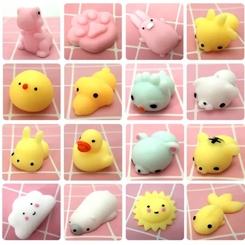 

Children's Adult Toy Decompression 10Pcs All Different Molybdenum Short Cats Slow Rise Squeeze Rehabilitation Fun And Cute