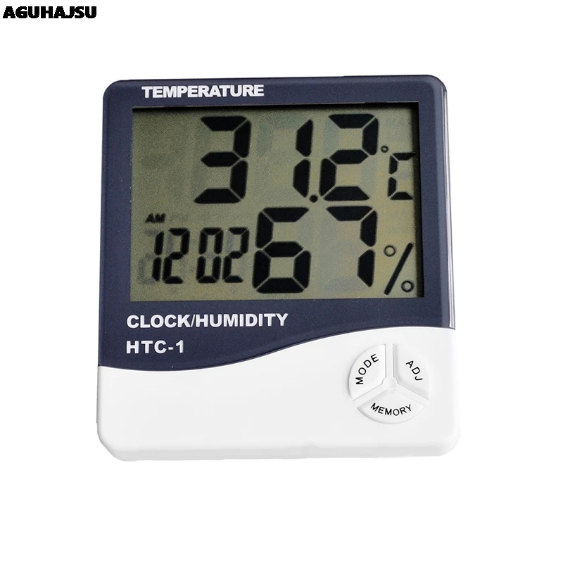 Метеорологическая станция HTC 1 Комнатный термометр с ЖК дисплеем|Интегральные