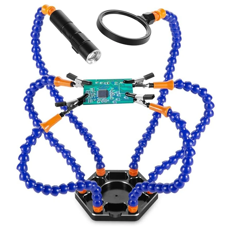 

Настольные тиски, рабочий сварочный стол с 6 гибкими руками, подставка для паяльника, ремонта печатных плат