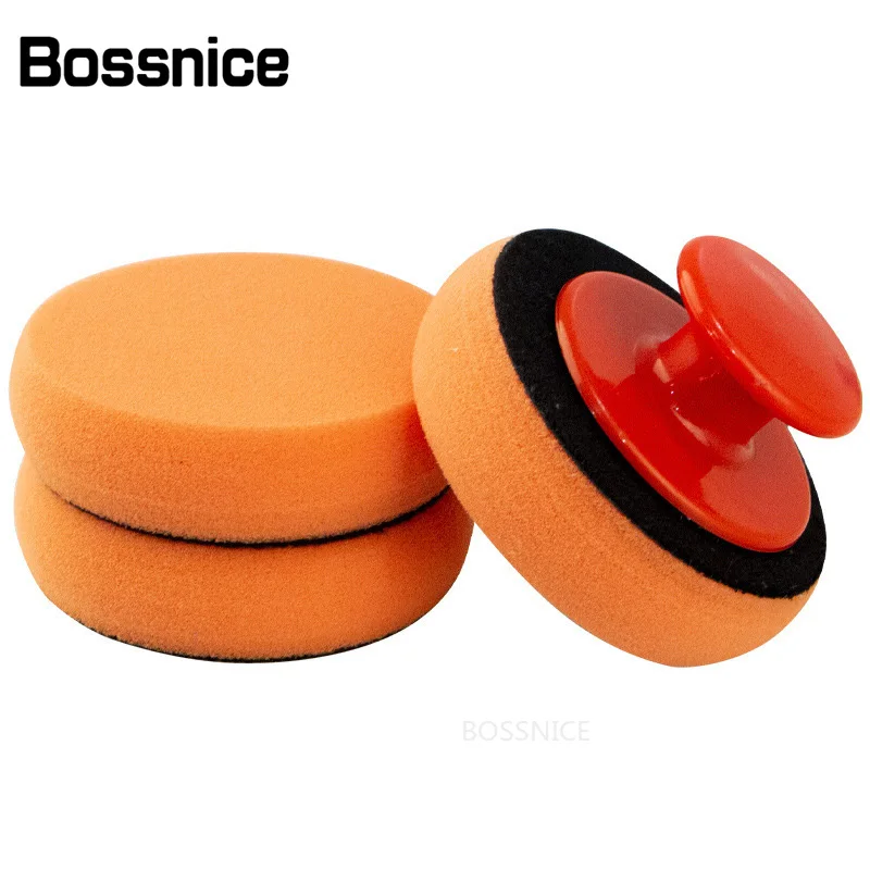 

Bossnice 6Pcs Car Waxing Sponge High Density Buffing Wipe Polisher Pads Kit Polishing Handle Cleaning Sponge For Car Glass Home