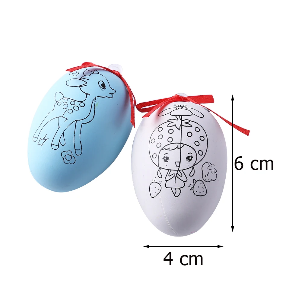 

10pcs/100pcs DIY Easter Egg Children Toy Plastic Colored Easter Events Party Handmade DIY Easter Egg Graffiti Drawing Toys