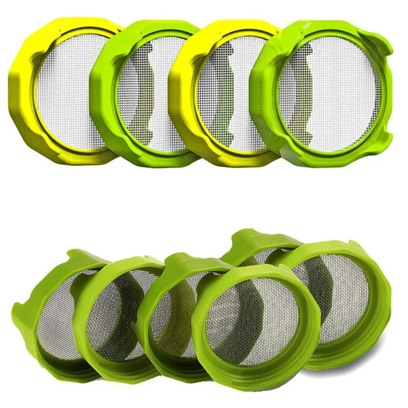 1 комплект Sprouting Kit Sprouting крышки для широкого рта банка с завинчивающейся крышкой-выращивание фасоли Sprouts, брокколи, люцерны, салатные ростки и многое другое