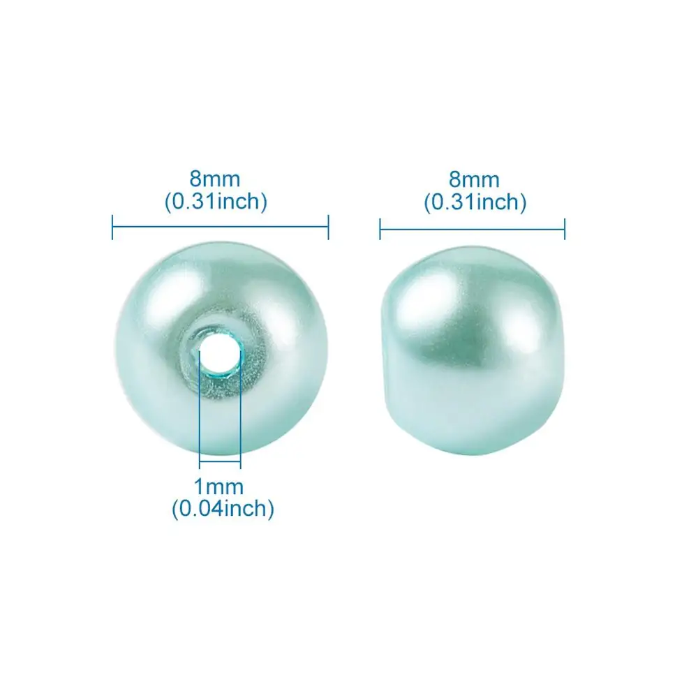 

pandahall Mixed 24 Colors Pearlized Round Glass Pearl Beads for Jewelry Making DIY 6mm 8mm Hole: 1mm; about 1680pcs/912pcs/box