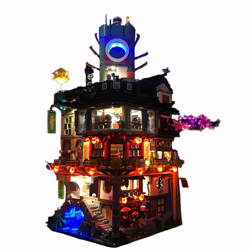 

LED Light Kit For 70620 Ninja City Lighting Set Compatible With 06066 (Only LED Light, No Block Kit)