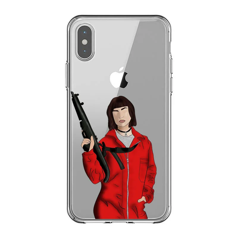 Salvador Dali Movie Money Heist The House of Paper La Casa De Papel Soft TPU Case For iPhone11 Pro Max X XR XS 8 7 6 Plus 5 | Мобильные