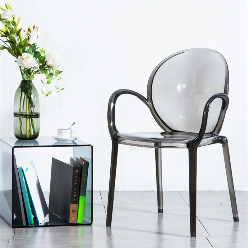 Роскошный Североевропейский прозрачный кофейный столик обеденный стул офисный