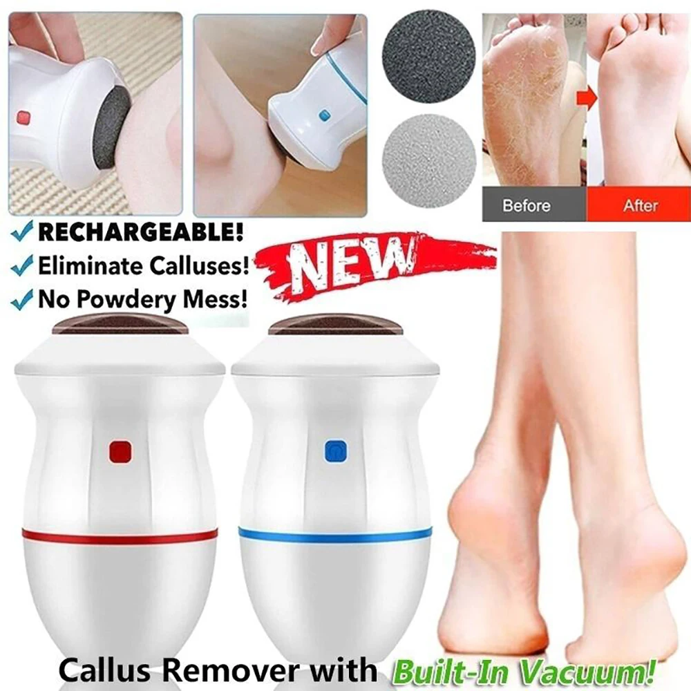 

Electric Foot File Vacuum Callus Remover Rechargeable Foot Files Clean Tools Feet Care for Hard Cracked Skin Tool