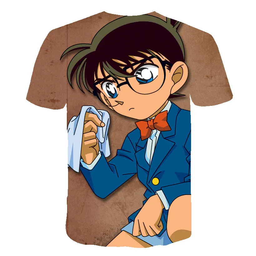 

Children's Clothing Men's and Women's Casual T-shirts 2020 Summer Handsome and Cute Detective Conan Best-Selling O-Neck Tops