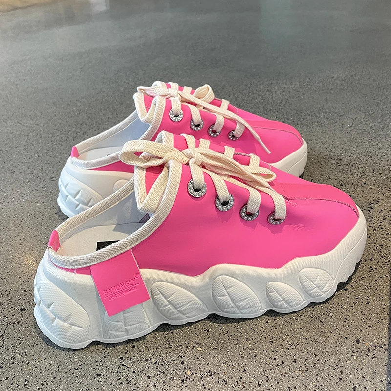 

Chunky Shoes Ladies Trainers Outer Wear Breathable Slippers Women's Thick-soled Increase Women Casual Shoes Women's Sneakers