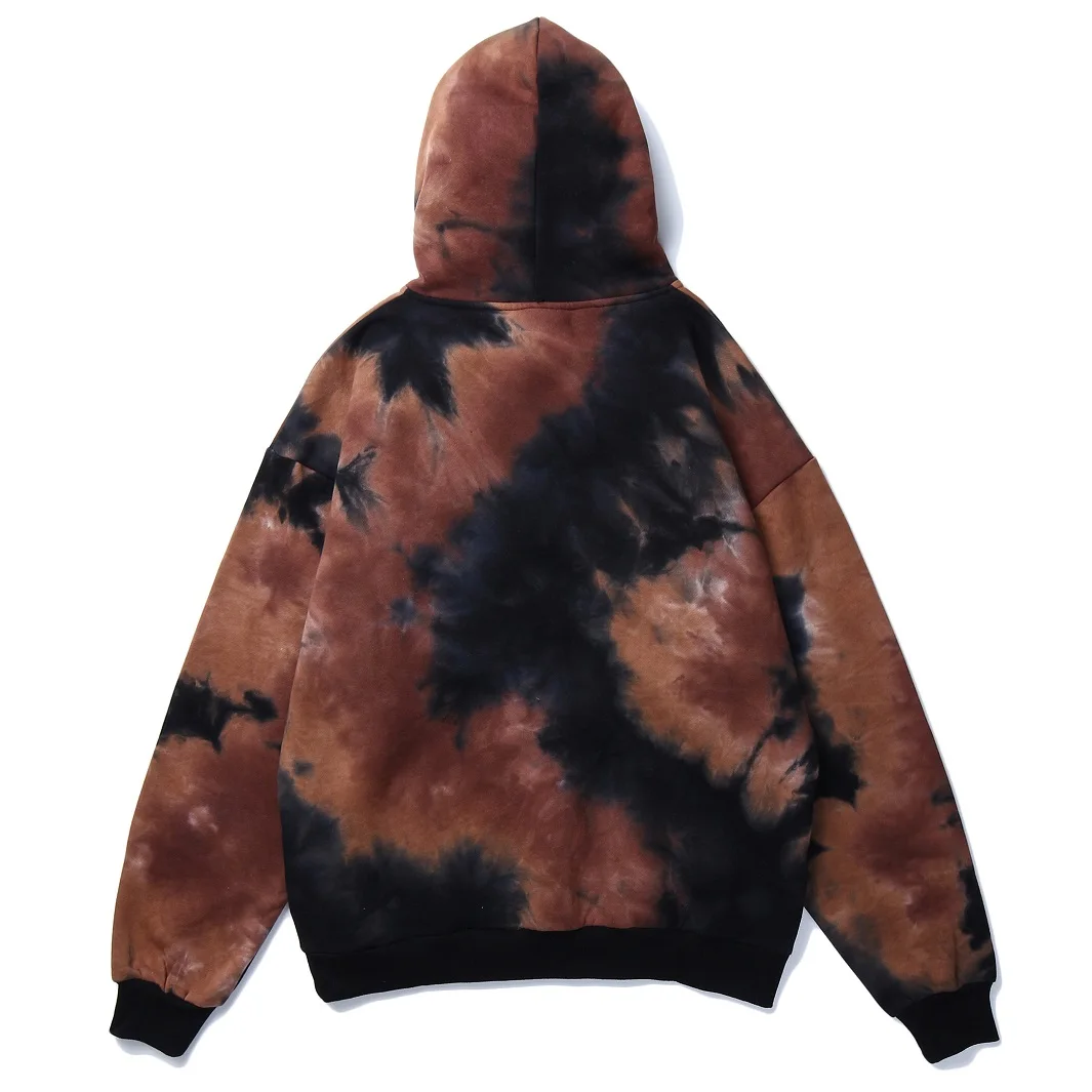 Мужская толстовка с капюшоном в стиле хип-хоп с принтом «Tie dye», уличная одежда в стиле «граффити», худи в стиле Харадзюку, пуловер, хипстерская одежда, осенняя толстовка с капюшоном