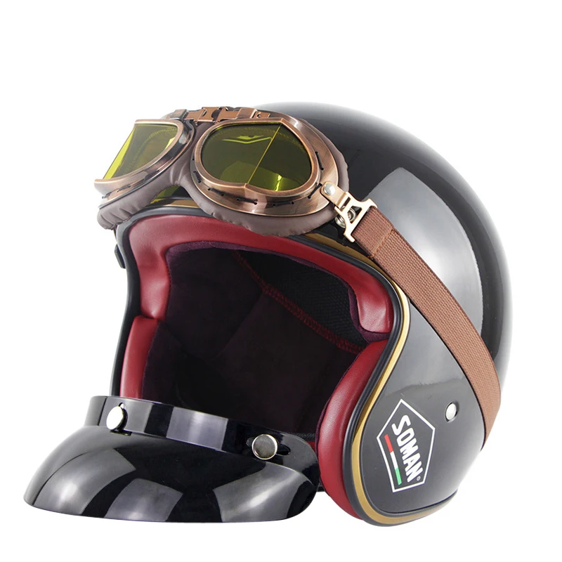 Скутер Racer ботинки в байкерском и винтажном стиле шлем Casco мото ретро мотоцикл