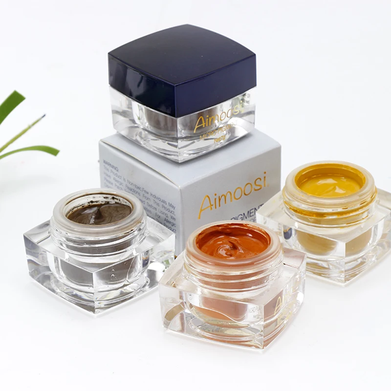 6 шт. нано микроблейдинг полупигментная паста для бровей полуперманентный макияж