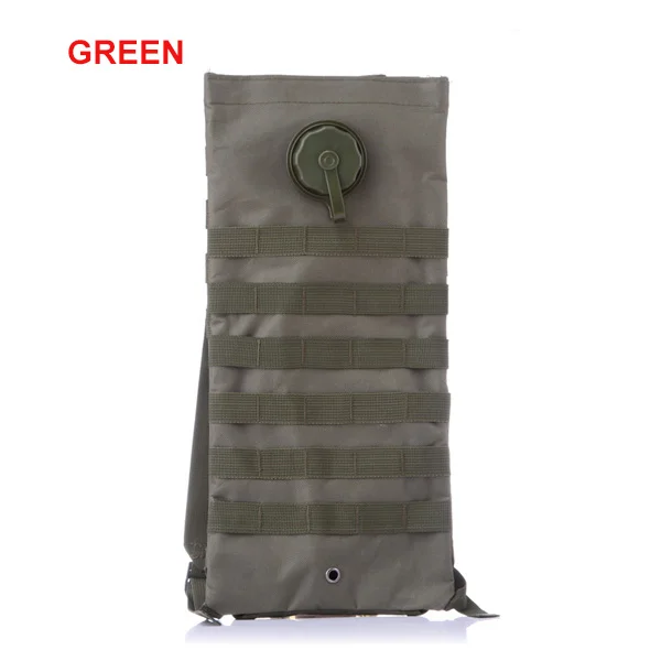 Green Nylon 2.5L тактический Молл сумка для воды нейлоновый чехол для воды мочевого пузыря сумка для путешествий гидратации рюкзак для альпинизма пешего туризма езды на велосипеде - Цвет: Green Nylon
