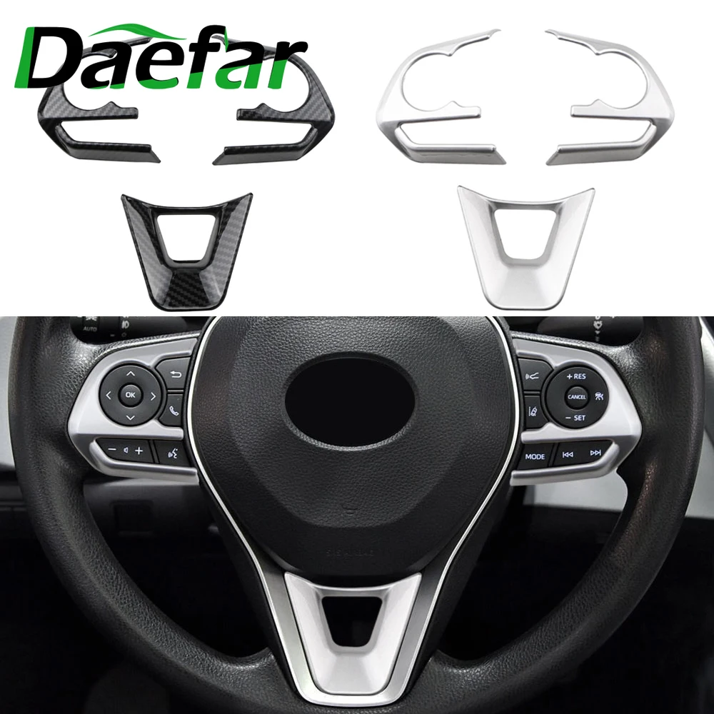 Daefar Автомобильная Кнопка рулевого колеса панель Крышка отделка Наклейка для Toyota