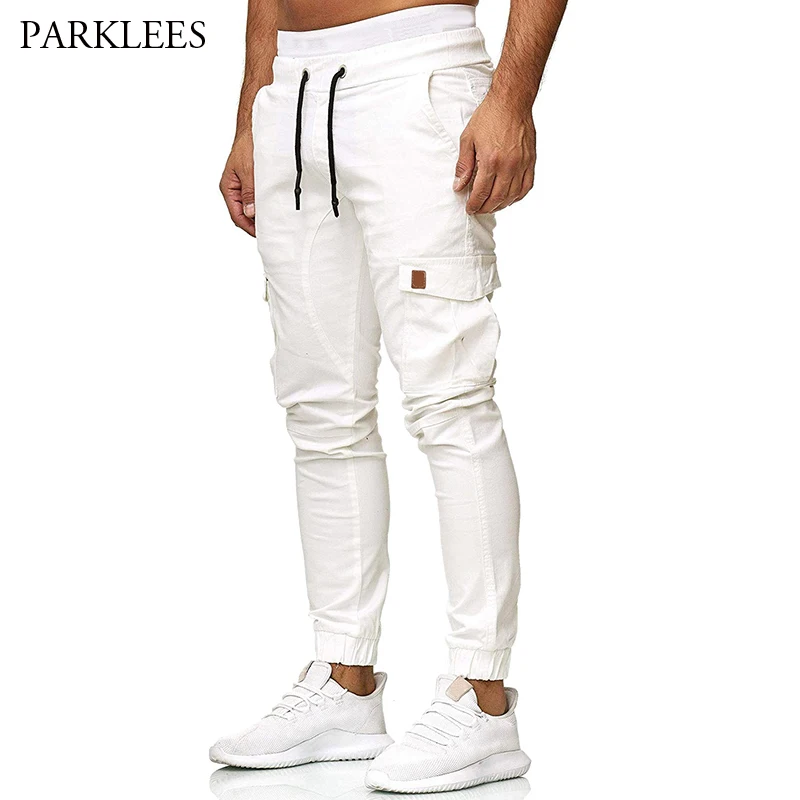 Мужские спортивные брюки с большим карманом повседневные уличные карго Джоггеры