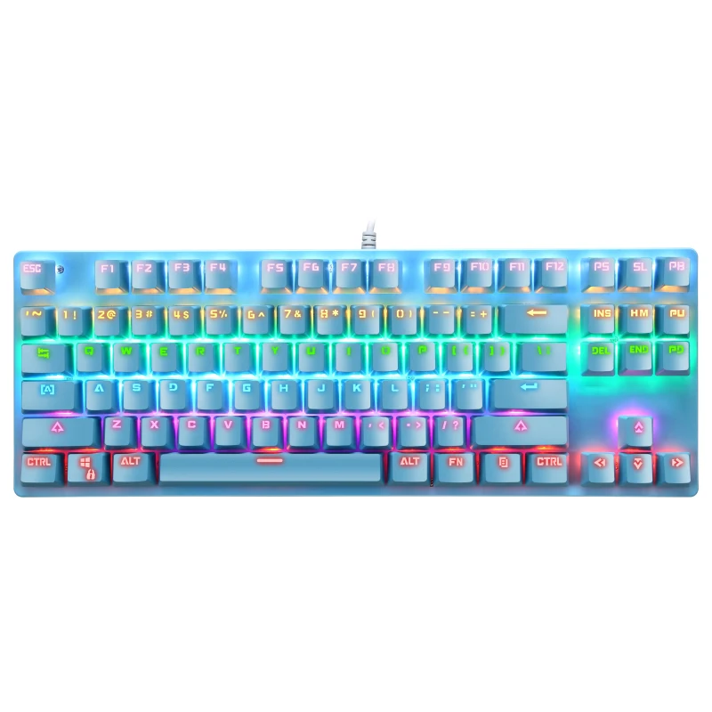 

Клавиатура игровая Jelly Comb Проводная Механическая, USB-клавиатура, 87 клавиш, синяя ось, для геймеров, компьютеров и ноутбуков