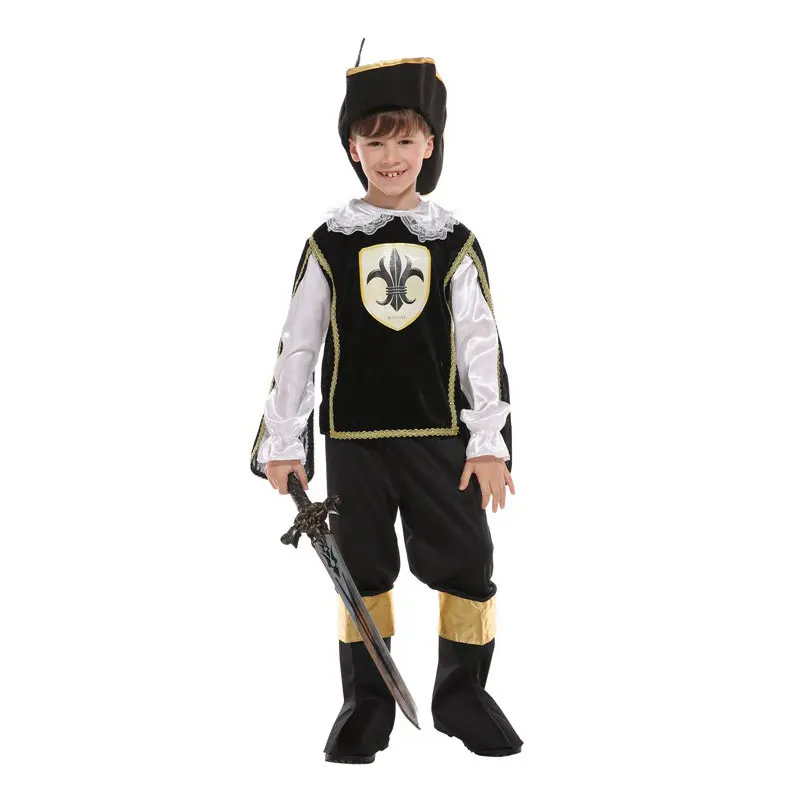 Детский блестящий костюм для мальчиков в стиле колоний римские рыцарские