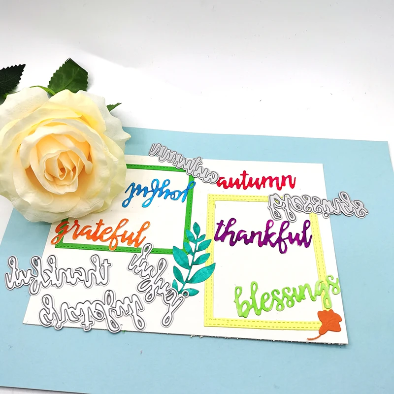Julyarts 5Pcs Word Die Metal Cutting Stencil For Fustelle Scrapbooking Stamp Card Making Crafts Cut Stitch | Дом и сад