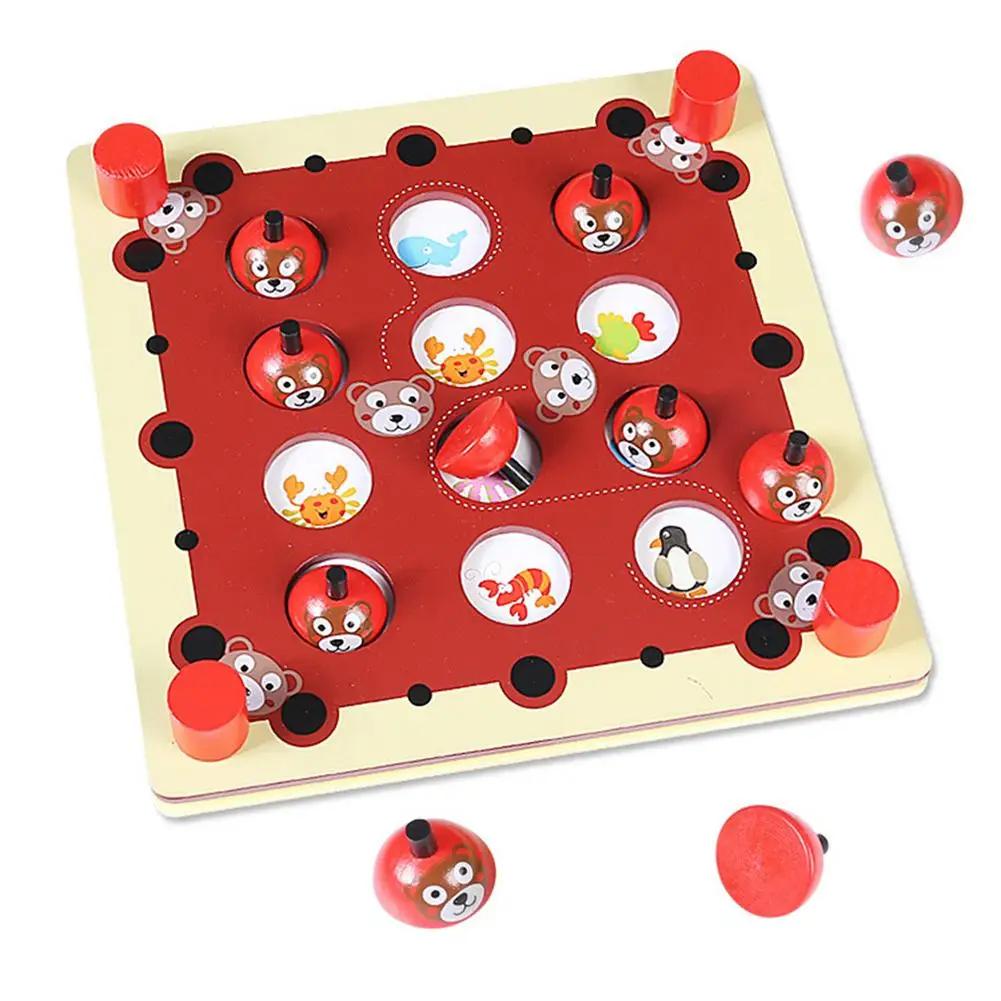 

Wooden Memory Match Game Matching Chess Games Toy Set Number Animal Insect Fruit Patterns Montessori Game Educational Board To