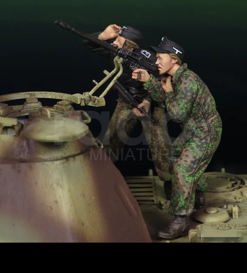 1/35 смолы фигурки модельные наборы Второй мировой Пантеры команды, 1944 Unassambled Неокрашенный 674