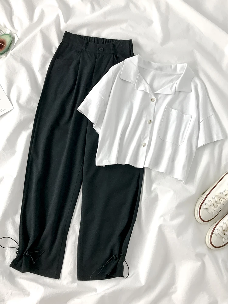 Женская трикотажная Укороченная рубашка поло на пуговицах|Футболки-поло| |