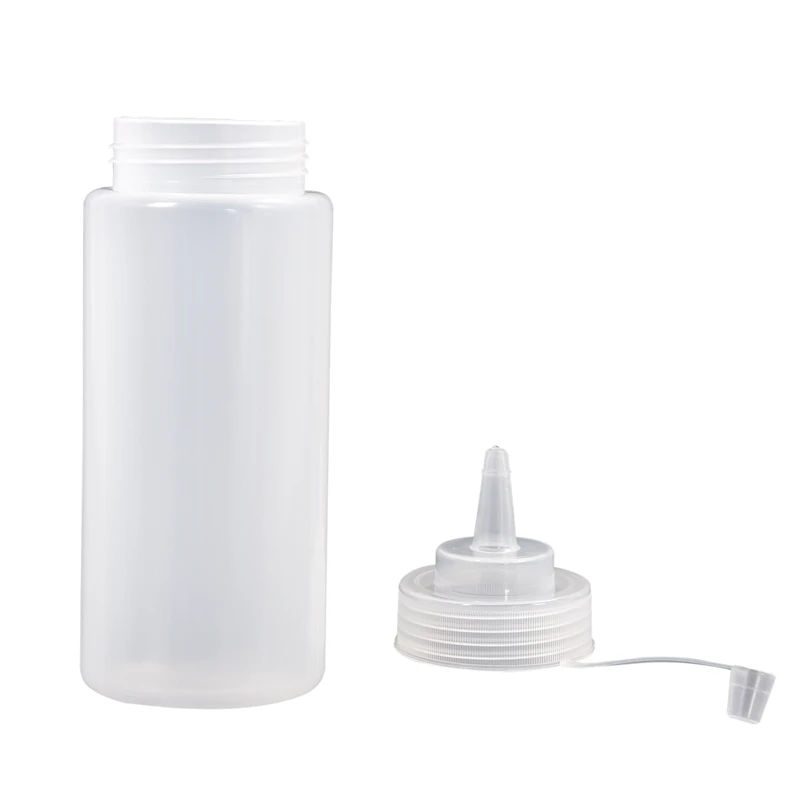Белый пластиковый диспенсер для бутылки компрессионный соус-16 унций | Дом и сад