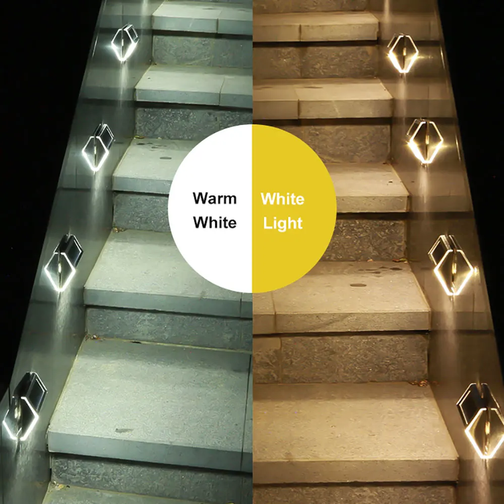 Уличные шаговые светильники на солнечной батарее палубные IP65 водонепроницаемые